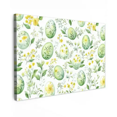 Patroon - Groen - Eieren Tuinposter op houten frame 2 cm dik klein -3d