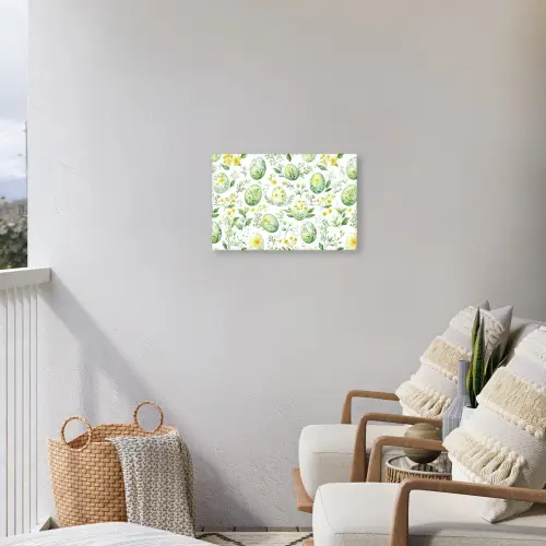 Patroon - Groen - Eieren Tuinposter op houten frame 2 cm dik klein -sfeer1
