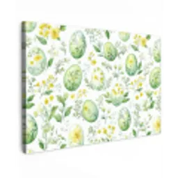 Patroon - Groen - Eieren Tuinposter op houten frame 2 cm dik klein -3d