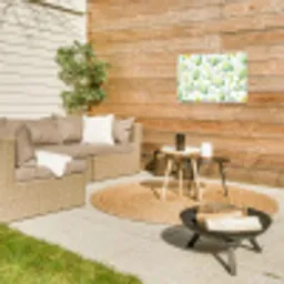 Patroon - Groen - Eieren Tuinposter op houten frame 2 cm dik klein -sfeer2