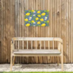 Patroon - Citroen - Illustratie Tuinposter op houten frame 2 cm dik klein 845 -sfeer4
