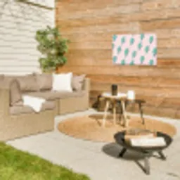 Patroon - Bliksem - Roze - Groen Tuinposter op houten frame 2 cm dik klein 845 -sfeer2