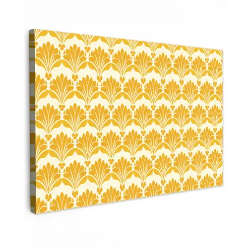 Patroon - Motief - Geel Tuinposter op houten frame 2 cm dik klein 845 -3d