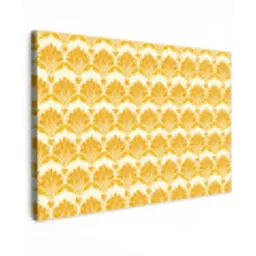 Patroon - Motief - Geel Tuinposter op houten frame 2 cm dik klein 845 -3d