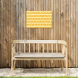 Patroon - Motief - Geel Tuinposter op houten frame 2 cm dik klein 845 -sfeer4