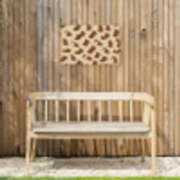 Pinda's - Patroon - Beige Tuinposter op houten frame 2 cm dik klein -sfeer4