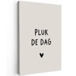plukdedag-beige Tuinposter op houten frame 2 cm dik klein -3d