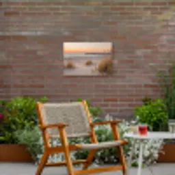 Pier - Zonsondergang - Strand Tuinposter op houten frame 2 cm dik klein -sfeer3
