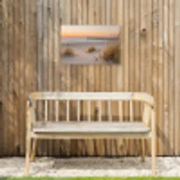 Pier - Zonsondergang - Strand Tuinposter op houten frame 2 cm dik klein -sfeer4