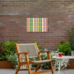 Ruit - Patroon - Kleurrijk Tuinposter op houten frame 2 cm dik klein 845 -sfeer3