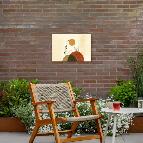 Planten - Abstract - Vormen Tuinposter op houten frame 2 cm dik klein -sfeer3