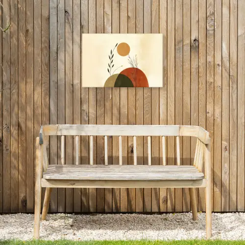 Planten - Abstract - Vormen Tuinposter op houten frame 2 cm dik klein -sfeer4