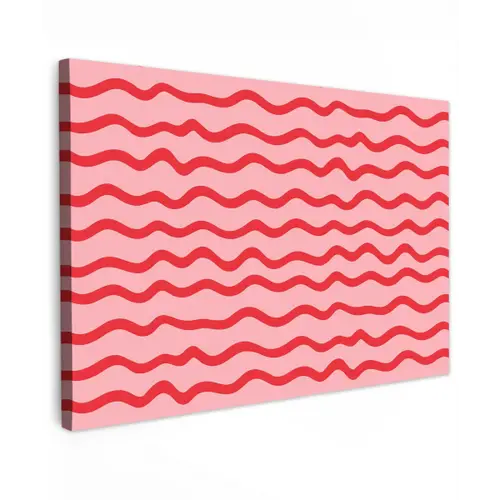 Speels - Patroon - Rood Tuinposter op houten frame 2 cm dik klein 845 -3d