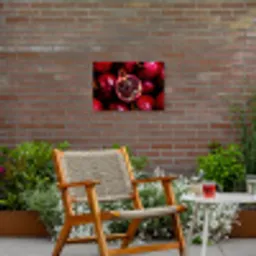 Granaatappel - Rood - Fruit Tuinposter op houten frame 2 cm dik klein -sfeer3