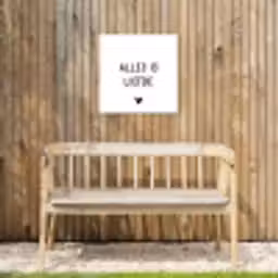 Spreuken - Alles is liefde - Bløf - Quotes Tuinposter op houten frame 2 cm dik klein -sfeer4