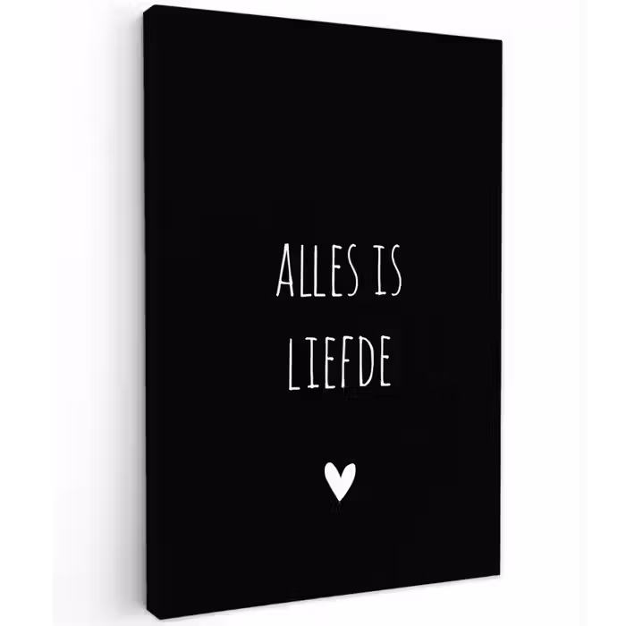 Spreuken - Alles is liefde - Quotes - Bløf Tuinposter op houten frame 2 cm dik klein -3d