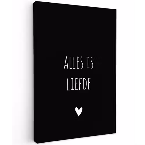 Spreuken - Alles is liefde - Quotes - Bløf Tuinposter op houten frame 2 cm dik klein -3d