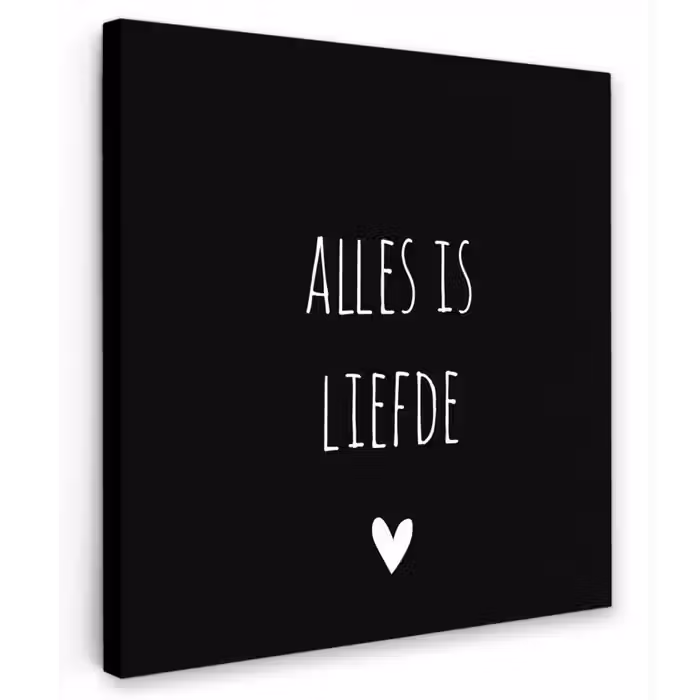 Spreuken - Alles is liefde - Quotes - Bløf Tuinposter op houten frame 2 cm dik klein -3d