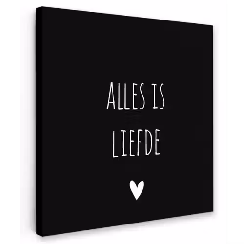 Spreuken - Alles is liefde - Quotes - Bløf Tuinposter op houten frame 2 cm dik klein -3d
