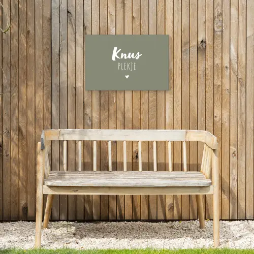 Spreuken - Knus plekje - Tekst - Zomer Tuinposter op houten frame 2 cm dik klein -sfeer4