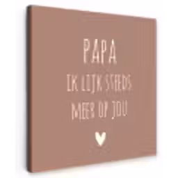 Spreuken - Papa ik lijk steeds meer op jou - Quotes - Papa - Stef Bos Tuinposter op houten frame 2 cm dik klein -3d
