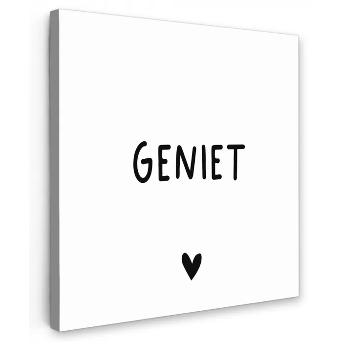 Spreuken - Geniet - Quotes Tuinposter op houten frame 2 cm dik klein -3d