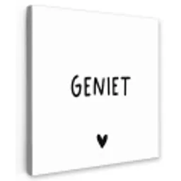 Spreuken - Geniet - Quotes Tuinposter op houten frame 2 cm dik klein -3d