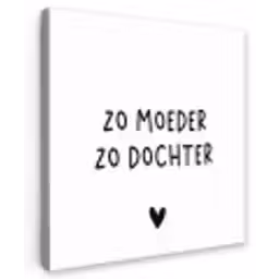 Spreuken - Zo moeder zo dochter - Quotes - Mama - Dochter Tuinposter op houten frame 2 cm dik klein -3d
