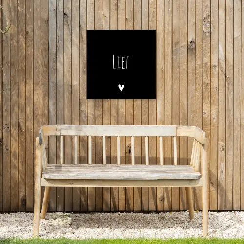 Spreuken - Lief - Quotes Tuinposter op houten frame 2 cm dik klein -sfeer4