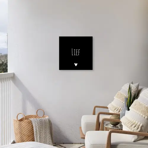 Spreuken - Lief - Quotes Tuinposter op houten frame 2 cm dik klein -sfeer1