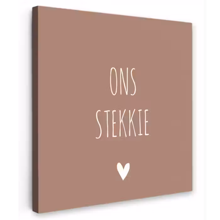Spreuken - Ons stekkie - Quotes Tuinposter op houten frame 2 cm dik klein -3d