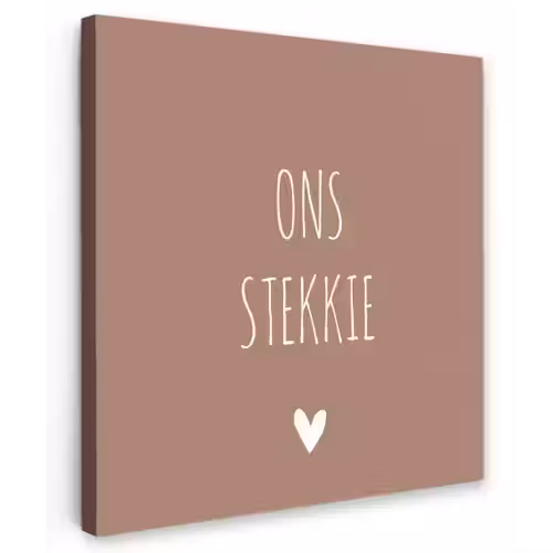 Spreuken - Ons stekkie - Quotes Tuinposter op houten frame 2 cm dik klein -3d