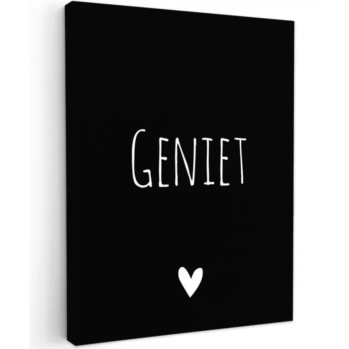 Spreuken - Quotes - Geniet Tuinposter op houten frame 2 cm dik klein -3d