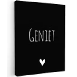 Spreuken - Quotes - Geniet Tuinposter op houten frame 2 cm dik klein -3d