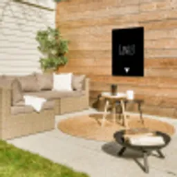 Spreuken - Quotes - Geniet Tuinposter op houten frame 2 cm dik klein -sfeer2