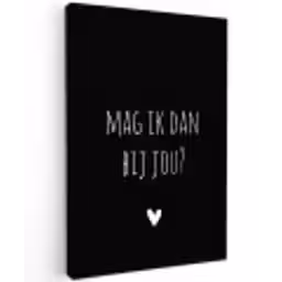 Spreuken - Quotes - Mag ik dan bij jou - Claudia de Breij Tuinposter op houten frame 2 cm dik klein -3d