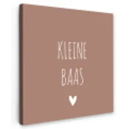 Spreuken - Quotes - Kleine baas Tuinposter op houten frame 2 cm dik klein -3d