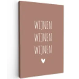 Spreuken - Quotes - Wijnen wijnen wijnen Tuinposter op houten frame 2 cm dik klein -3d