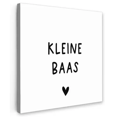 Spreuken - Kleine baas - Quotes Tuinposter op houten frame 2 cm dik klein -3d