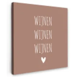 Spreuken - Wijnen wijnen wijnen - Quotes Tuinposter op houten frame 2 cm dik klein -3d
