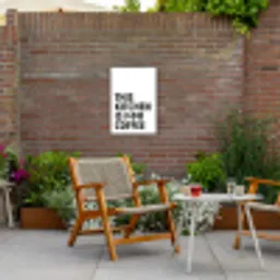 Quotes  - Koffie - Bonen - Modern Tuinposter op houten frame 2 cm dik klein -sfeer3