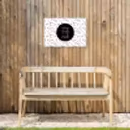 Quotes - Huisje. Tuintje. Wijntje. - Wijn - Tekst Tuinposter op houten frame 2 cm dik klein -sfeer4