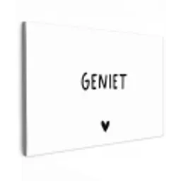Quotes - Geniet - Spreuken Tuinposter op houten frame 2 cm dik klein -3d