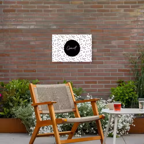 Quotes - Geniet - Zomer - Tekst Tuinposter op houten frame 2 cm dik klein -sfeer3