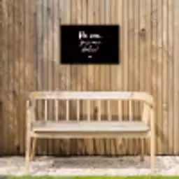 Quotes - Hé zon, ga je mee stralen? - Zomer - Tekst - Zon Tuinposter op houten frame 2 cm dik klein -sfeer4