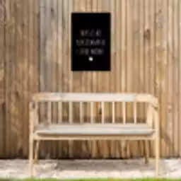 Quotes - Thuis is het plekje waar de liefde woont - Spreuken Tuinposter op houten frame 2 cm dik klein -sfeer4