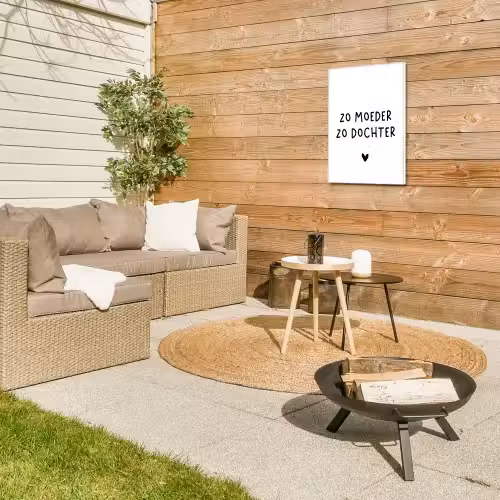 Quotes - Zo moeder zo dochter - Mama - Dochter - Spreuken Tuinposter op houten frame 2 cm dik klein -sfeer2