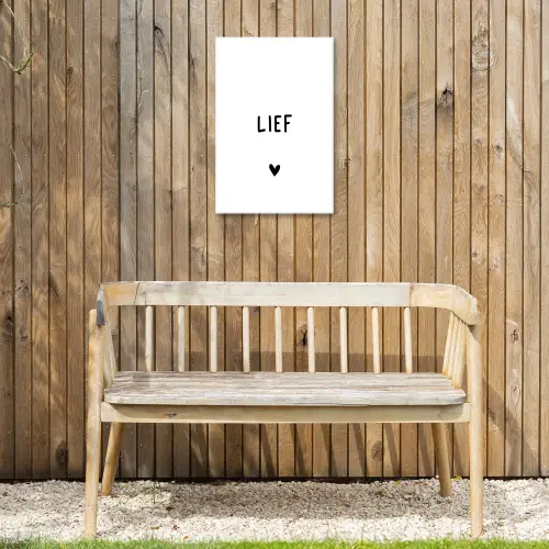 Quotes - Lief - Spreuken Tuinposter op houten frame 2 cm dik klein -sfeer4