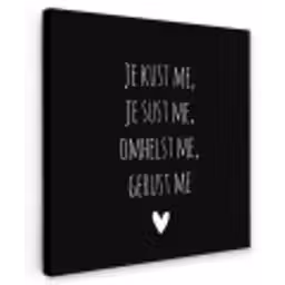 Quotes - Maaike Ouboter -  Je kust me je sust me - Spreuken Tuinposter op houten frame 2 cm dik klein -3d