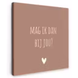 Quotes - Mag ik dan bij jou - Claudia de Breij - Spreuken Tuinposter op houten frame 2 cm dik klein -3d